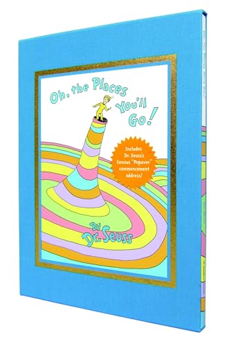 Oh, the Places You'll Go! Deluxe Edition book cover for Dr. Seuss travel quotes