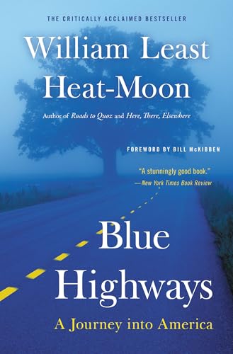 Blue Highways by William Least Heat-Moon book cover, source of his travel quotes