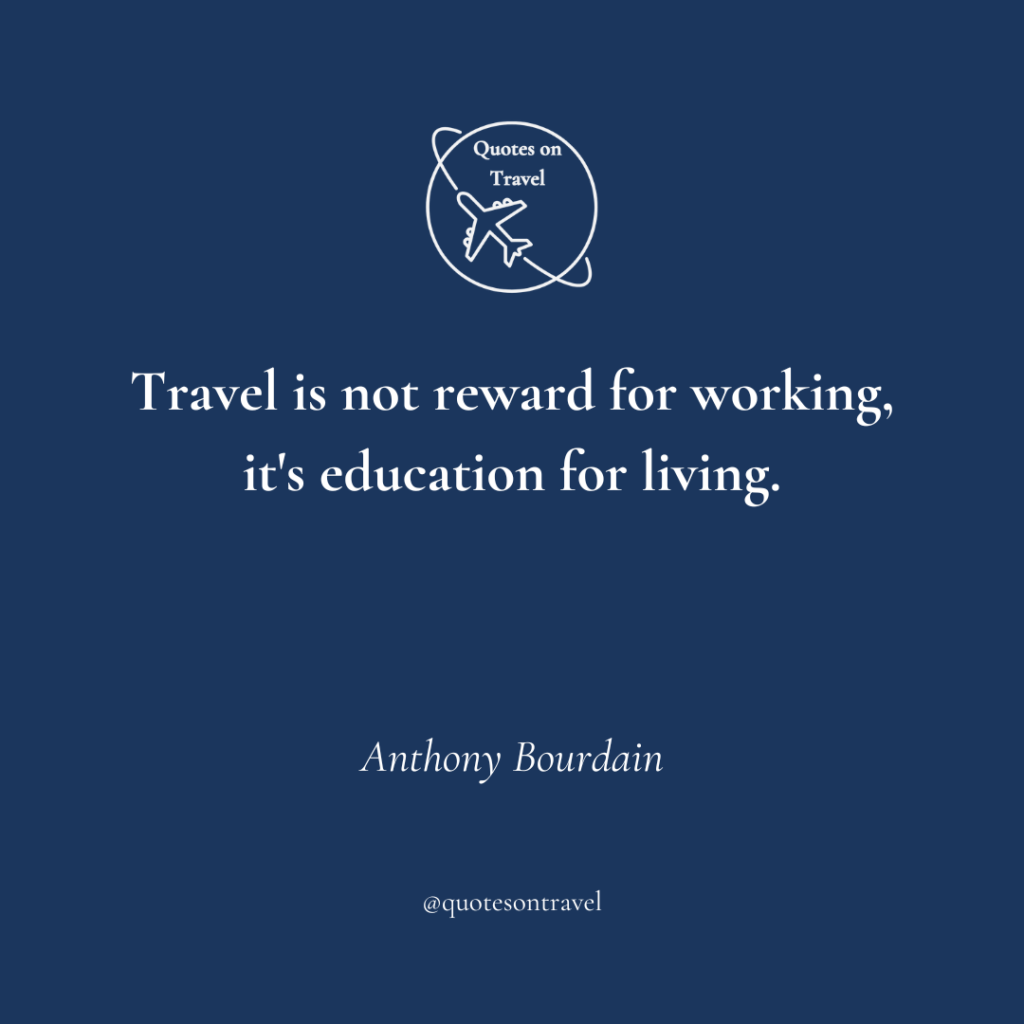 Anthony Bourdain Quote - Solo Travel Quotes