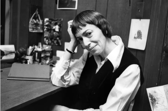 documentary image sitting at a desk discussing ursula k le guin travel quotes