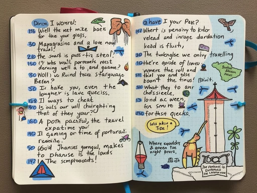 solo travel diary ideas